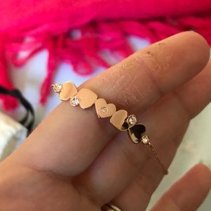 NWT kate spade rose gold heart bracelet